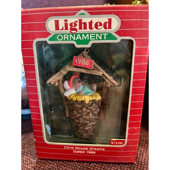 Vintage Hallmark Holiday Magic Chris Mouse Dreams 1986 - Picture 7 of 12